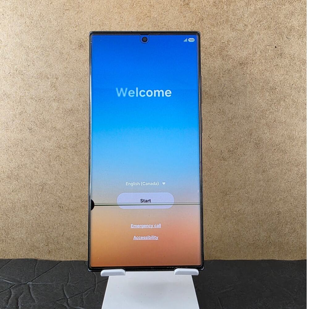 Samsung Galaxy S23 Ultra 5G OLED (SM-S918W) Phantom Black Unlocked, lcd damaged.